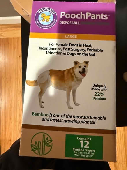 Photo of free Disposable pooch pants, dog diapers (Willow Glen/San Jose) #1