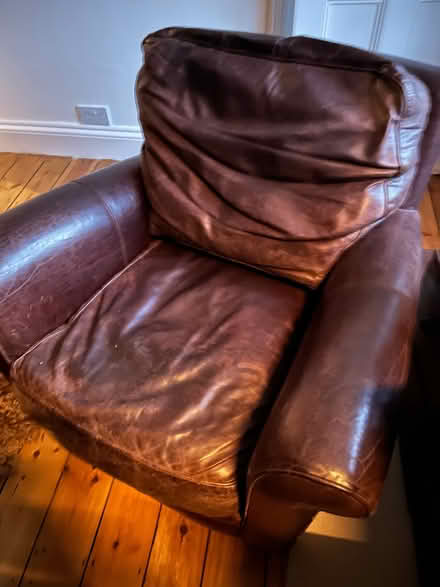 Photo of free Brown leather armchair (Alperton W5) #3