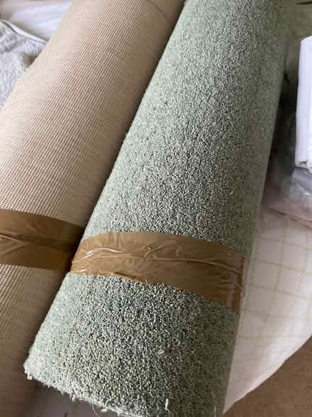 Photo of free Pale green 80/20 carpet offcut about 5’ x 10’ (Brewood ST19) #1