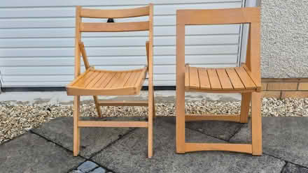 Photo of free 3 wooden folding chairs (Broomridge FK7) #1