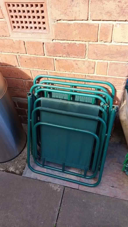 Photo of free Green garden chairs x 4 (B30 Bournville) #2