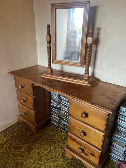 Photo of free Pine dressing table and mirror (Botley OX2) #1