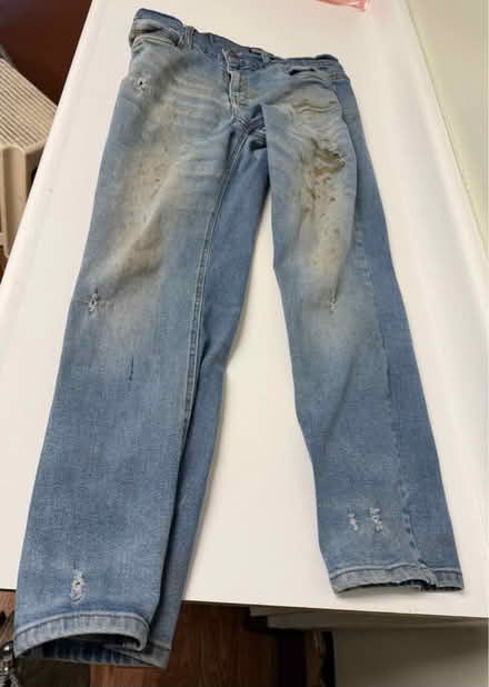 Photo of free Worn but clean blue jeans, size 30 (Valencia Avenue, Sunnyvale) #1