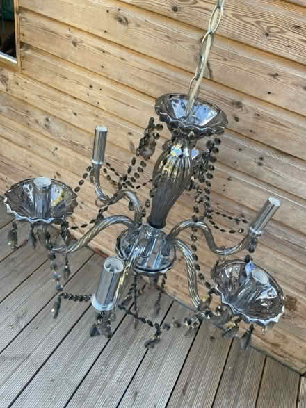 Photo of free Smoked Glass 6 Arm Chandelier (Barming) #2