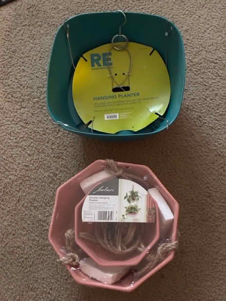 Photo of free Hanging planters (Somerset, NJ, off DeMott Lane) #1