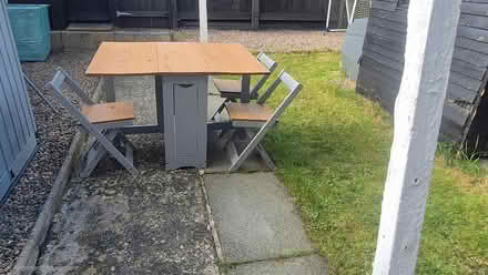 Photo of free Folding table & 3 chairs (Bt13) #1