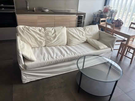 Photo of free 3-seat white sofa (islington EC1V) #1