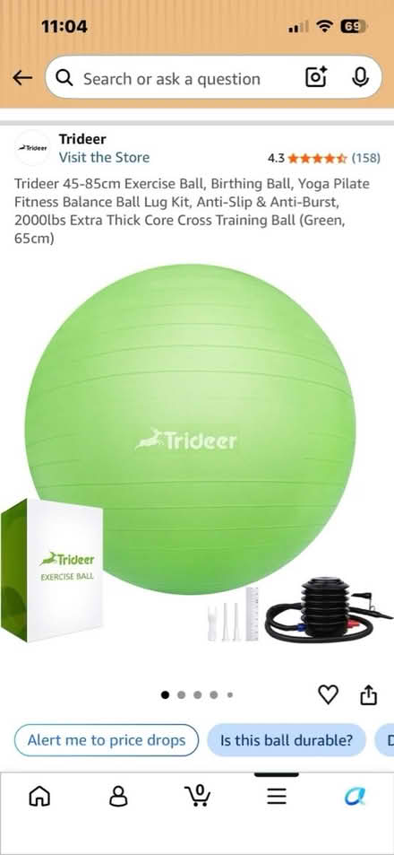 Photo of free Exercise ball: never used (Kingston, NY) #2