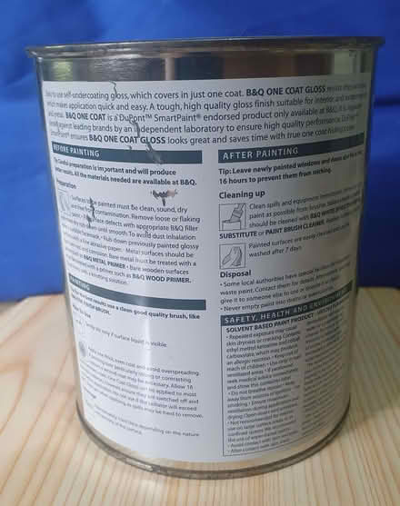 Photo of free Tin of white gloss paint 750ml (Mansewood G43) #1