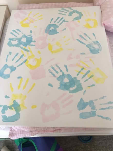 Photo of free Large canvas handprint picture (Off Woodbridge road IP4) #1