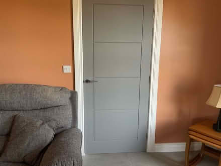 Photo of free 2 shaker style painted wooden doors (Dromara BT25) #1