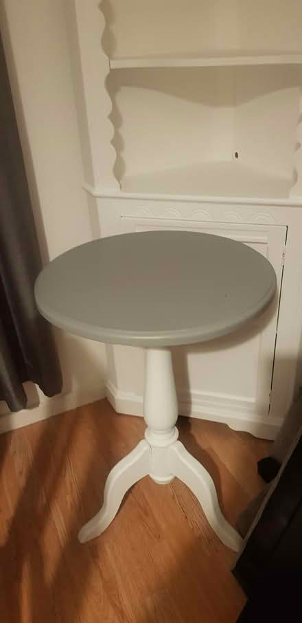 Photo of free Small round painted table (Worksop notts S81 7BP) #1