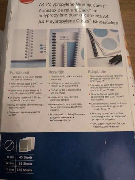 Photo of free Box of white GBC plastic A4 binders (Craiglockhart EH14) #4