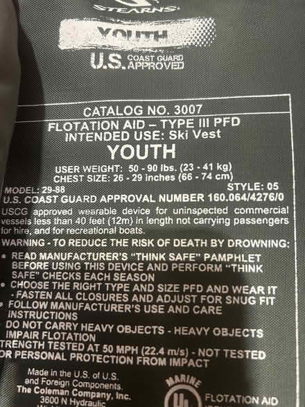 Photo of free Kid’s life jackets (Brookeville -Georgia/Gold Mine) #2