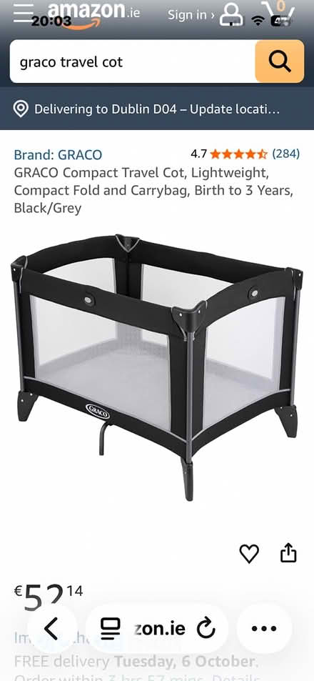 Photo of free Travel cot (Stepaside Dublin 18) #1