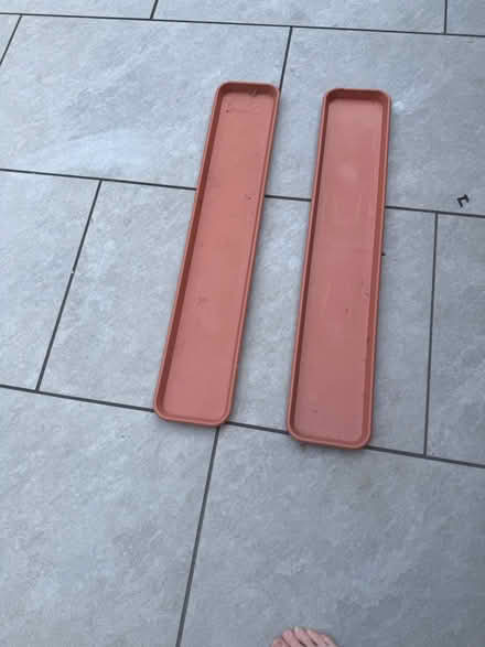 Photo of free Pair of plastic terracotta trays (Balham) #1
