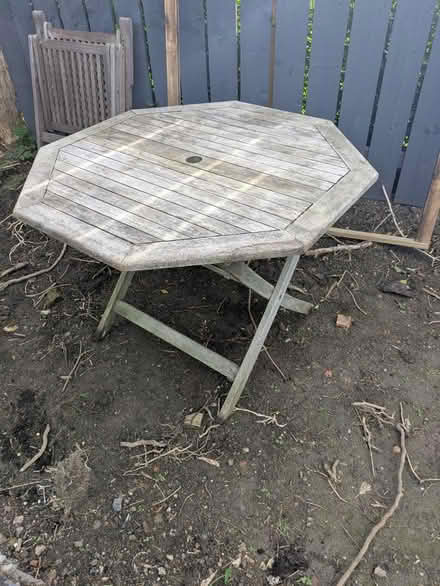 Photo of free Folding wooden garden table (Mosspark, Glasgow G52) #3