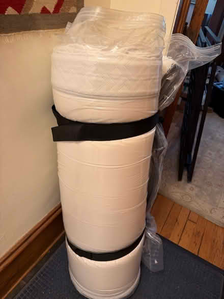 Photo of free Long twin mattress and frame (Lex Ham neighborhood) #1