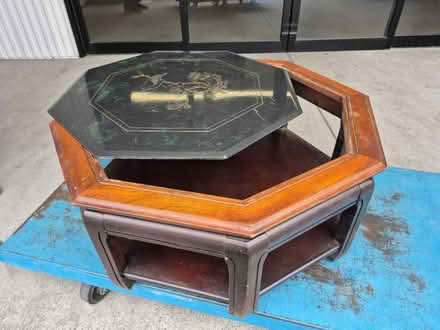 Photo of free Octagon glass coffee table (Port Coquitlam south.) #1