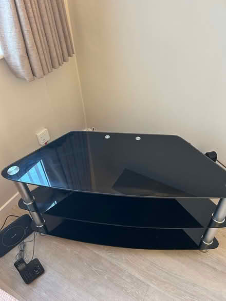 Photo of free Black glass tv corner unit (Horsham, RH12) #2