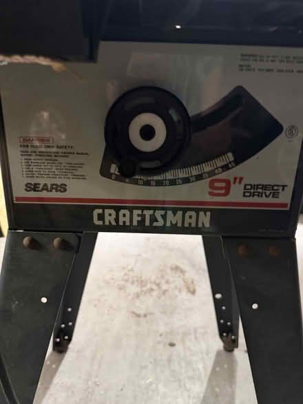 Photo of free Craftsman 9" Tablesaw (working) (Camden parc) #2