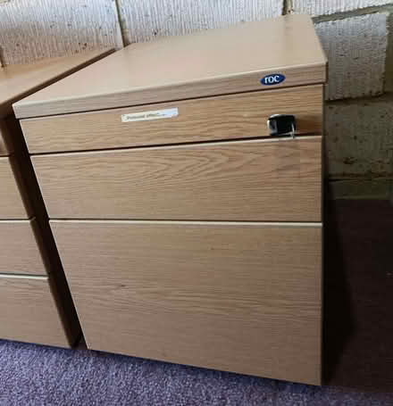 Photo of free Office Filing Cabinet, wooden (East Blatchington BN25) #1