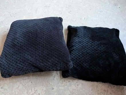 Photo of free Scatter cushions with black fluffy cover. (Risinghurst OX3) #1