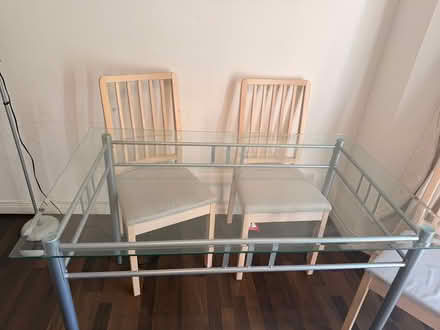 Photo of free Glass table and chairs (w6) #1