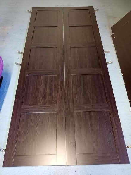 Photo of free Tall Ikea Wardrobe, Dark Brown (Highcliffe, BH23 5DH) #1