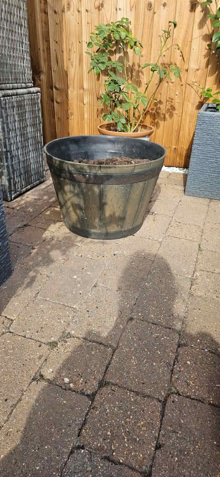 Photo of free Large barrel type garden planter. (South Benfleet SS7) #1