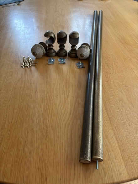 Photo of free Wooden curtain pole set (How Wood AL2) #1