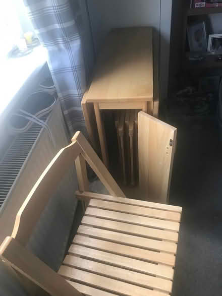 Photo of free Foldable table & 4 chairs (Edinburgh EH125SL) #1