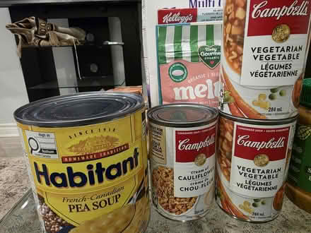 Photo of free Canned vegetables and soup (Churchil Meadows & Thomas st) #1