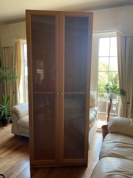 Photo of free 2 tall IKEA book units with glass shelves (Oakwood Park N14) #1