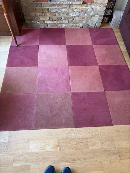 Photo of free Flor red carpet tiles - 16 total (Southfields SW18) #1
