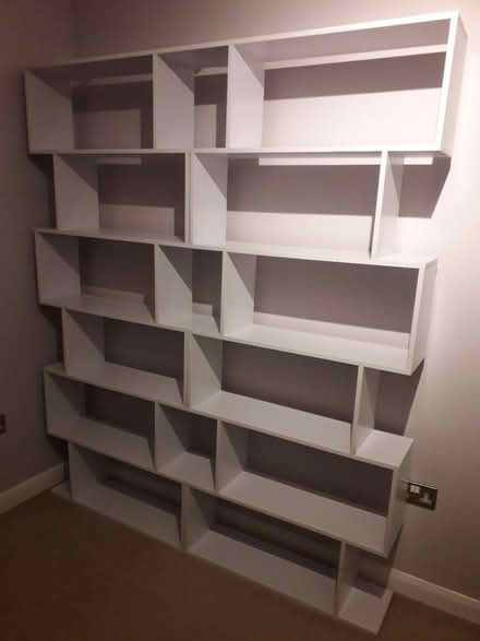 Photo of free 2 × white bookcases/shelves (Hatch Warren, Basingstoke RG22) #1