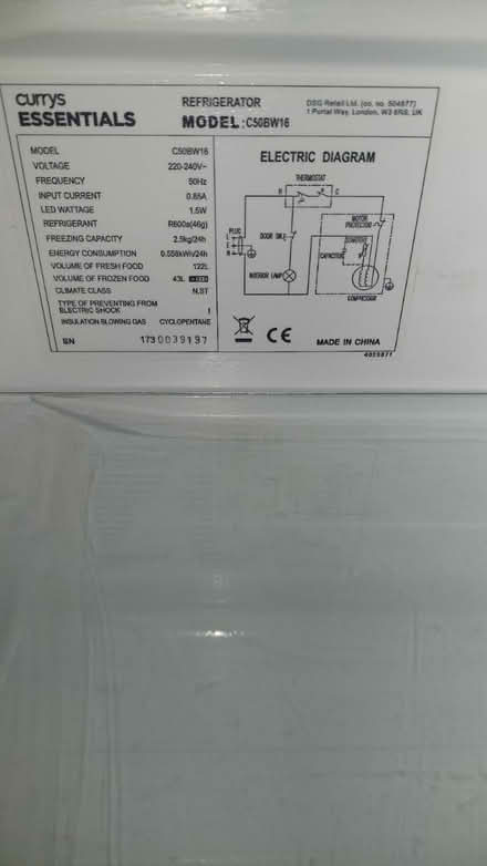 Photo of free Fridge freezer (L396RP) #2