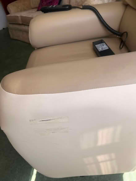 Photo of free Motorised riser and reclining chair in vegan leather (Halton LS15) #2