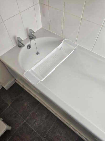 Photo of free White bath shelf/tray. Adjustable length (Ebley GL10) #1