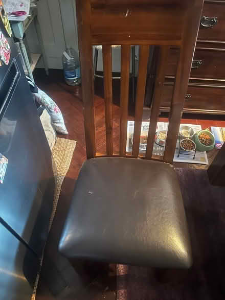 Photo of free Wooden dining table with 2 chairs (Ruislip) #2