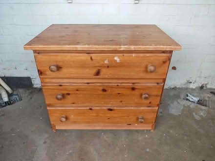 Photo of free Solid pine chest of 3 drawers (Bawdsey IP12) #1