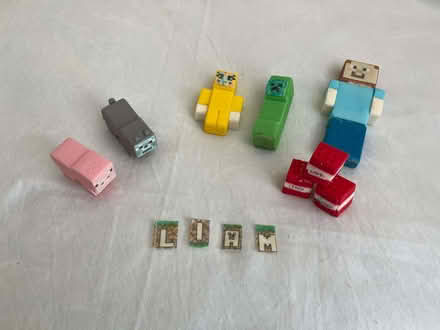 Photo of free Minecraft Sugar craft figures set for Birthday cake etc. (Old Basing RG24) #1