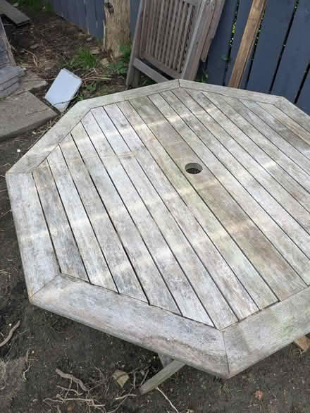 Photo of free Folding wooden garden table (Mosspark, Glasgow G52) #1