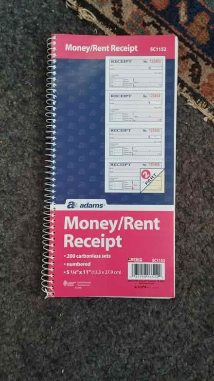 Photo of free Receipt Book (Trinity Bellwoods) #1