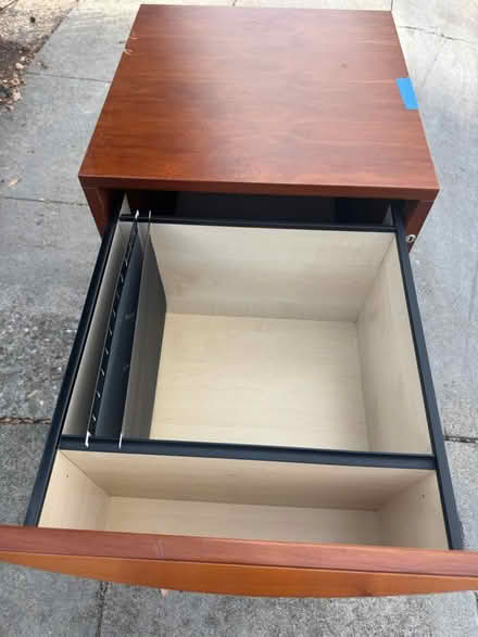 Photo of free Wood File Cabinet (3998 Bibbits Dr. Palo Alto) #4