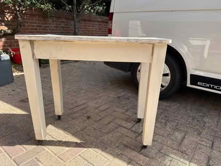 Photo of free Retro kitchen table on casters (Littleham EX8) #1