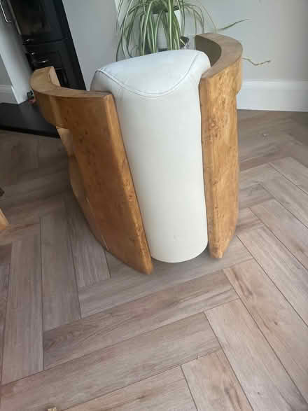 Photo of free Wood and leather chair (Bromley BR2) #2