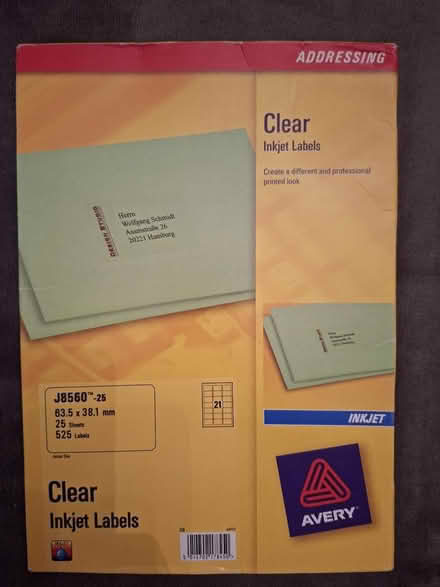 Photo of free Clear Inkjet Labels (Wolverton, MK12) #1