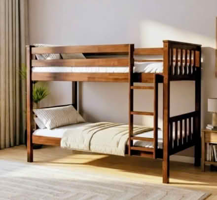 Photo of free Walnut Bunk/Double Twin Bed(s) (Stockbridge/McDonough Area) #1
