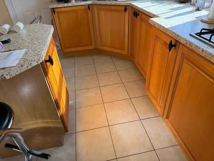 Photo of free Solid Oak Kitchen cabinet doors with handles (B93) (Knowle B93) #2